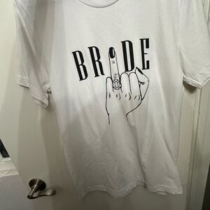 White Graphic Bride T-Shirt